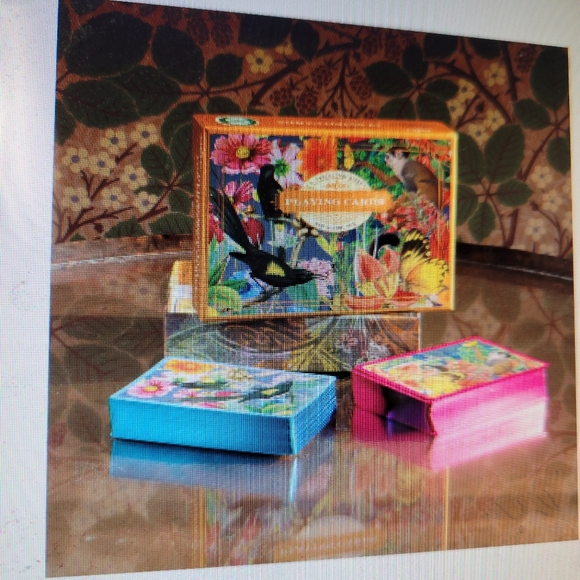 Botanical Garden Animal Print Playing Cards  NWT ~ Garden of Eden Bird Butterfly - Picture 11 of 11